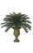 3' Tall Artificial Outdoor Cycas Palm Cluster - 48 Fronds - Tutone Green - Bare Stem