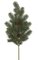 Plastic Pine Branch - 28 Tutone Green Tips - 2 Plastic Pine Cones
