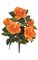 21" Hibiscus Bush - 5 Orange Flowers - Bare Stem
