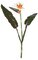46 inches Bird of Paradise - Soft Touch - 2 Leaves - 1 Flower - Orange/Purple