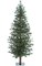 7' Bristle Pine Christmas Tree - Natural Trunk - 459 Green Tips - 36" Width - Metal Stand