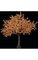 8' Maple Leaf Christmas Tree - 2,120 Warm White 5mm LED Lights - Brown Trunk/Branches