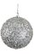 Beaded/Glittered Ball Ornament - Silver