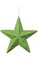 Glittered/Beaded Styrofoam Star Ornament - Double-Sided - Green