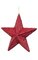 Glittered/Beaded Styrofoam Star Ornament - Double-Sided - Red