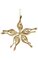 Plastic Glittered Star Ornament with Gold Balls - Gold