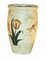 12.25 ” Hand Painted Flower Planter --Fiberglass -antique cream