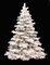7.5' & 10' White Flocked Pine Christmas Tree with Glitter Pre Lit