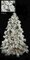 C-70421 Pre-lit 7.5 feet & 9 feet Tall Heavy Flocked Long Twig Pine Christmas Tree Tree with pine cones