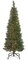 C-60125 7.5' Pencil Pine Tree - 397 Green Tips - 450 Clear All-Lit Lights - 34" Width - Metal Stand