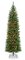 EF-30075 7.5 Kingswood Pencil Pine Christmas Tree - 1,075 Green Tips - 350 Multi Colored Lights 26" Width - Wire Stand