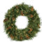 C-100851 36" Mixed Pine Wreath with Pine Cones with lights