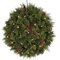 26" Hanging Mixed Pine Ball - 50 Warm White 5mm LED Lights