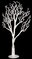 39" x 16" Glittered Statue Christmas Tree with Metal Stand - White/Silver
