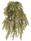 EF-008 23.5 inches Plastic Button Fern Hanging Bush Green Indoor/Outdoor (Sold in a 4 pc Set)