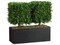 EF-7668  24"Hx12"Wx26"L Boxwood Topiary in Rectangular Bamboo Container Green Indoor/Outdoor