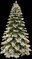 C-90128  7.5' Flocked Mountain Pine Tree - Full - 1,144 Tips - 500 Warm White 5mm LED Lights - 56" Width - Wire Stand
