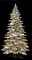 C-120128  7.5' Medium Flocked Vale Pine Tree 500 Warm White LED 5mm Lights 48 Frosted G40 Lights 54" Wide