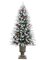 EF-615 	4.5'Hx26"D Frosted Snow Pine/Cone/ Berry Tree x355 w/100 Clear Lights in Pot Green