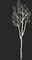 4 feet Plastic Glitter Twig Christmas Tree - White/Silver - 15 inches Stem