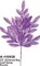 23" Plastic Glittered Bay Leaf Spray - Purple