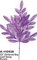 23 inches Plastic Glittered Bay Leaf Spray - Purple