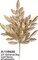 23 inches Plastic Glittered Bay Leaf Spray - Champagne