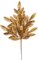 23 inches Plastic Glittered Bay Leaf Spray - 8 inches Stem - Copper