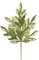 23" Plastic Glittered Bay Leaf Spray - 8" Stem - Sage Green