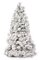 EF-1933 2' to 10' Slim/Pencil Forest Pine Christmas Tree Heavy Flocked Long Needle Pine Tree