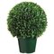 EF-415  29 inches Outdoor Plastic Italian Bayleaf Ball Topiary in Pot Green