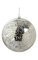 10" Plastic Mercury Glass Finish Ball Ornament - Silver