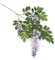27 inches Wisteria Branch - 76 Leaves - 3 Flowers - Purple, Lavender