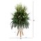 4.5' Mixed Greens Artificial Plant in White Planter with Legs