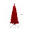 9 Foot 45 Inches Wide Flocked Red Fir Artificial Christmas Tree, Red Dura-lit LED Lights
