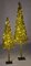 Earthflora's 5 Ft. or 7 Ft. Pre-lit Gold Or Silver Tinsel & Holly Cone Trees With Led Lights