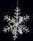 9 INCH ACRYLIC 3D SNOWFLAKE ORNAMENT - CLEAR