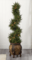4.5’ Spiral Cypress Artificial Tree in Decorative Planter with 80 Clear LED Lights (Indoor/Outdoo...