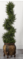 4.5’ Spiral Cypress Artificial Tree in Decorative Planter with 80 Clear LED Lights (Indoor/Outdoo...