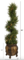 4.5’ Spiral Cypress Artificial Tree in Decorative Planter with 80 Clear LED Lights (Indoor/Outdoo...