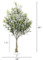 3.5 Foot Outdoor UV Resistant Artificial Olive Bush With Integrated Ground Stake (Indoor/Outdoor)
