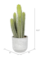 15.5" Artificial Green Cactus in Concrete Pot
