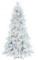 9 Foot tall 59" Wide prelit flocked Long Needle Christmas tree comes with 1500 warm white wide an...