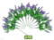 13" Outdoor UV Resistant Artificial Flowering Lavender Bush (Indoor/Outdoor) - Set of 12