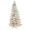 9' Flocked Grand Northern Rocky Fir Artificial Christmas Tree with 8208 Warm Cluster (Multifuncti...