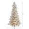 7.5' Flocked Grand Northern Rocky Fir Artificial Christmas Tree with 6672 Warm Cluster (Multifunc...