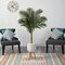 5’ Golden Cane Artificial Palm Tree In White Planter With Stand