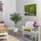 5’ Golden Cane Artificial Palm Tree In White Planter With Stand