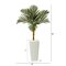 4.5’ Golden Cane Artificial Palm Tree In Tall White Planter