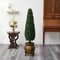 59” Boxwood Topiary Artificial Tree In Decorative Planter UV Resistant (Indoor/Outdoor)